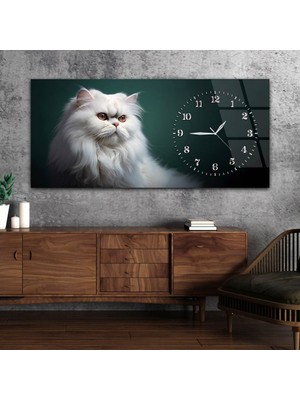 Marpanya Yatay Saatli Yandan Sanat Temalı Cam Tablo YSYS373