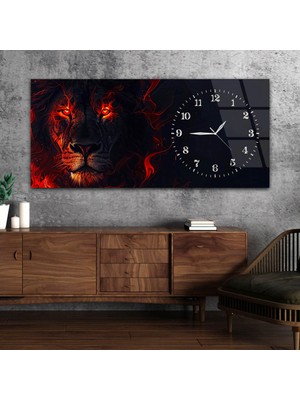 Marpanya Yatay Saatli Yandan Sanat Temalı Cam Tablo YSYS307