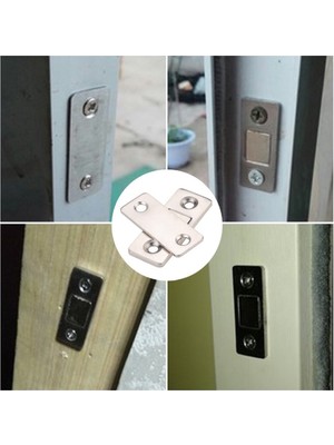  2 Çift Çok Amaçlı Kapı Kapak Dolap Çekmece Mobilya Durdurucu Kapatıcı Mıknatıslar