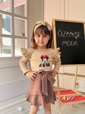 Kahve Ribana Etekli Takım