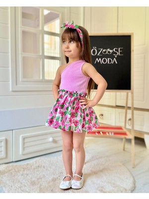 Pembe Crop Ayçiçek Takım