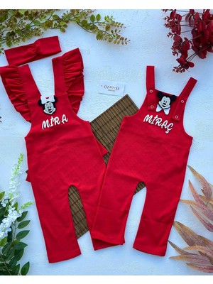 Kırmızı Kardeş Kombin Slopet  Model