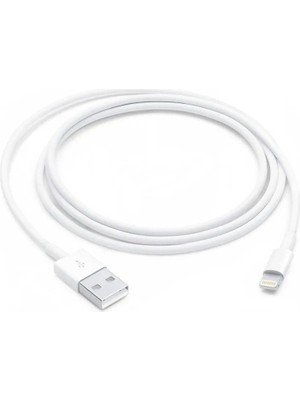 Apple Lightning To USB Kablo 1 Metre Beyaz - iPhone Uyumlu Dayanıklı Veri ve Şarj Kablosu