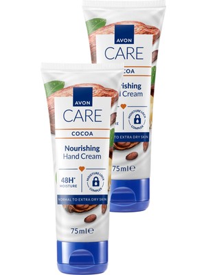 Avon Care Kakao Yağı ve E Vitamini İçeren Yoğun Nemlendirici El Kremi, Kuru Ciltler İçin 2×75 ml Avantaj Paketi