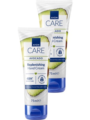 Avon Care Avokado Özlü Yoğun Nemlendirici El Kremi 2×75 ml – Kuru ve Çok Kuru Ciltler İçin Besleyici Bakım