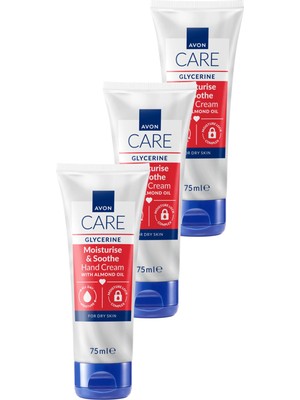 Avon Care Gliserin ve Badem Yağı İçeren El Kremi Üçlü Set 75 ml