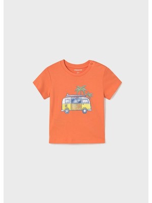 Mayoral Coral Bebek Tshirt 9 Ay Erkek Günlük Tarz Kısa Kol Pamuk Malzeme
