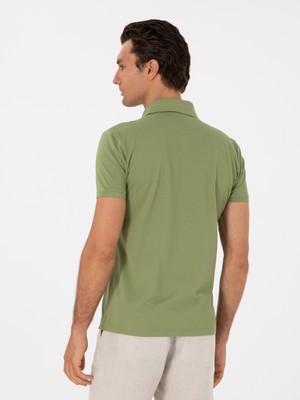 Cacharel Erkek Açık Yeşil Slim Fit Polo Yaka Pamuklu Basic T-Shirt 50300934-VR092