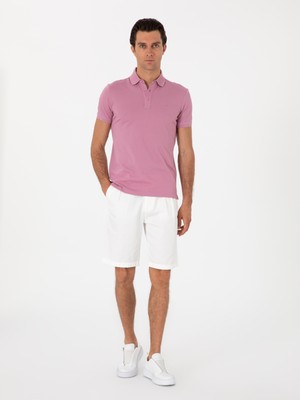Cacharel Erkek Gül Kurusu Slim Fit Polo Yaka Pamuklu Basic T-shirt 50300934-VR026