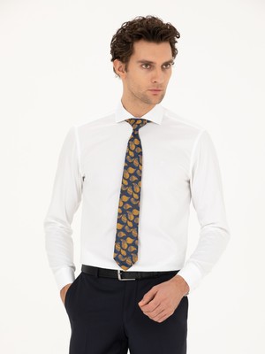 Cacharel Erkek Beyaz Slim Fit Pamuk Klasik Gömlek 50287784-VR013