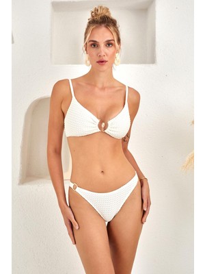Lapieno 4255 Halka Detaylı Ince Askılı Bikini Takım