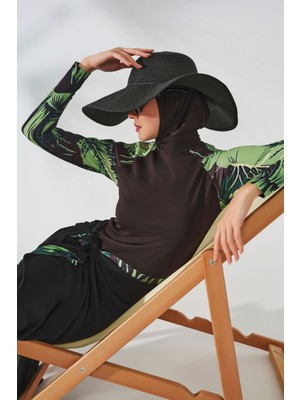 Alfasa 24624 Reglan Kol Dik Yaka Tesettür Mayo