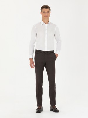 Cacharel Erkek Beyaz Slim Fit Uzun Kollu Gömlek 50282392-VR013