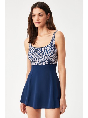 Kom Lucıa Karışık Desen Elbise Mayo