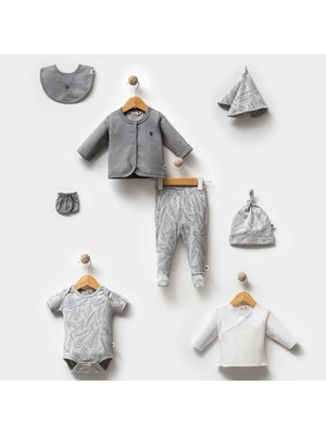 Totstale Yenidoğan Hastane Çıkışı 8'li Set Little Frog Gri Unisex