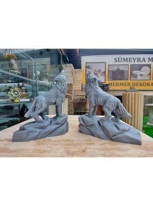 Mermer Bozkurt - Yükseklik 50 cm