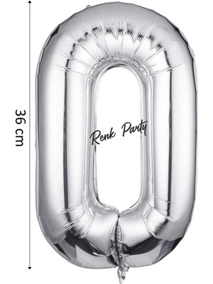 Folyo Balon O Harfi Helyum Balon 36  cm  Gümüş Renk -O Harf Balon - Harf Folyo Balon - 16 Inch