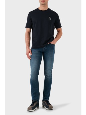 Emporio Armani Streç Pamuklu Slim Fit Normal Bel Düz Paça Jeans Erkek Kot Pantolon EM000121 AF14121 MB002