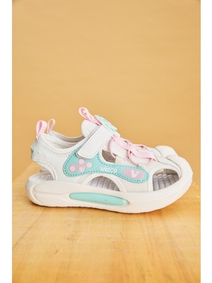 Vicco Rocket Işıklı Kız Çocuk Sandalet Beyaz