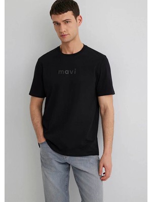 Mavi Mavi Logo Baskılı Siyah Tişört 0612732-900