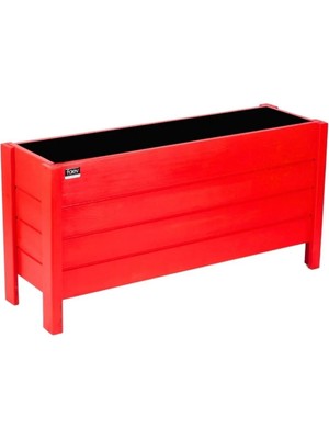 Faev Ahşap Dış Mekan Saksısı Dekoratif Saksı Büyük Boy Hazır Kurulu 100CM x 30CM Yükseklik 50CM