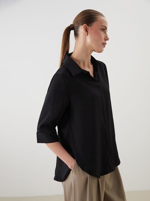 Lcwaıkıkı Classic  Gömlek Yaka Oversize Kadın Bluz  (S5)