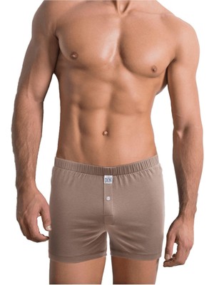The Don Jersey Penye-Örme Erkek Boxer Kahverengi