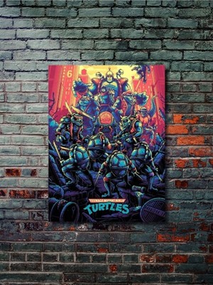 Ninja Kaplumbağalar - Animasyon, Film ve Karakter Özel Tasarım Poster Serisi, Eşsiz Tasarım,
