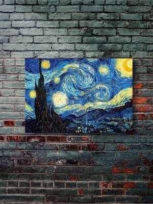 Yıldızlı Gece - Vincent Van Gogh, Tarihi Tablo Posterleri, Özel Tasarım Kağıt Poster,
