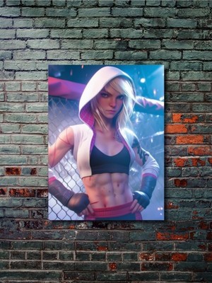 Spider Gwen - Marvel - Dizi, Film ve Karakter Özel Tasarım Poster Serisi, Eşsiz Tasarım,