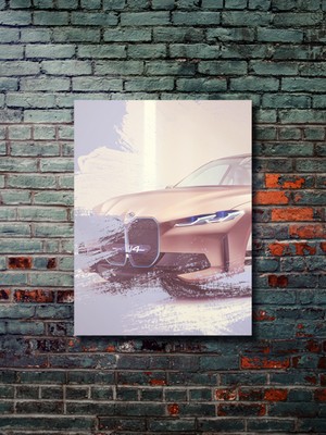 Bmw I4, Eşsiz Tasarım Otomobil Posterleri, Özel Tasarım Kağıt Poster, Duvar Sanatı