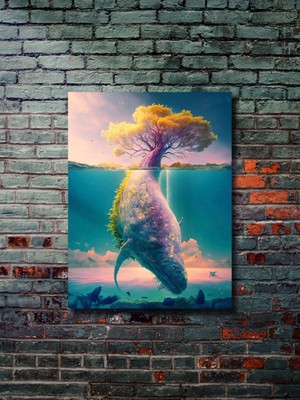 Balina Teması, Özel Tasarım Kağıt Poster, Duvar Sanatı
