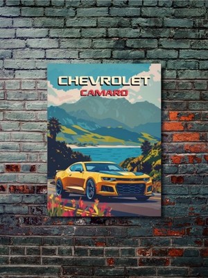 Chevrolet Camaro, Eşsiz Tasarım Otomobil Posterleri, Özel Tasarım Kağıt Poster