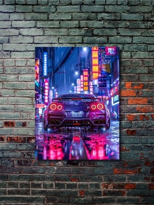 Nissan Skyline GTR35, Eşsiz Tasarım Otomobil Posterleri, Özel Tasarım Kağıt Poster