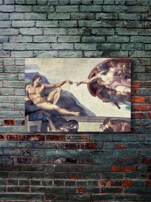 Adem’in Yaratılışı – Michelangelo, Tarihi Tablo Posterleri, Özel Tasarım Kağıt Poster,