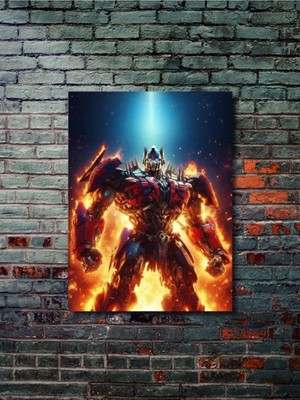 Optimus Prime - Transformers - Dizi, Film ve Karakter Özel Tasarım Poster Serisi, Eşsiz Tasarım,