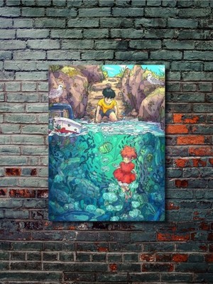 Küçük Deniz Kızı Ponyo - Anime & Manga Posterleri, Özel Tasarım Kağıt Poster