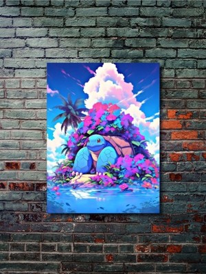 Squirtle - Pokemon - Anime & Manga Posterleri, Özel Tasarım Kağıt Poster