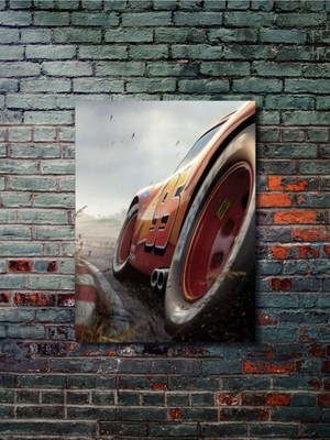 Şimşek Mcqueen - Cars - Film & Dizi Posterleri, Özel Tasarım Kağıt Poster, Duvar Sanatı