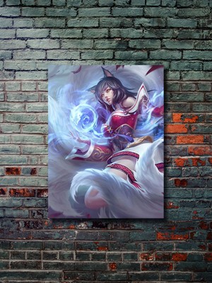 Ahri, , Eşsiz Tasarım Oyun, Karakter Posterleri, Özel Tasarım Kağıt Poster,