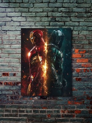 Ironman - Marvel - Dizi, Film ve Karakter Özel Tasarım Poster Serisi, Eşsiz Tasarım,