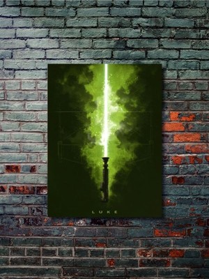 Luke, Starwars Işın Kılıcı Koleksiyon, Film ve Karakter Özel Tasarım Poster Serisi