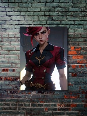 Vi - Arcane - Lol - Oyun Posterleri, Özel Tasarım Kağıt Poster