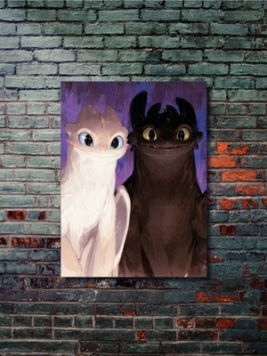 Ejderhanı Nasıl Eğitirsin - Film & Dizi Posterleri, Özel Tasarım Kağıt Poster, Duvar Sanatı