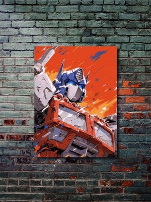 Optimus Prime - Transformers - Dizi, Film ve Karakter Özel Tasarım Poster Serisi, Eşsiz Tasarım,