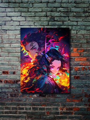 Tanjiro, Demon Slayer Posterleri, Özel Tasarım Kağıt Poster, Duvar Sanatı