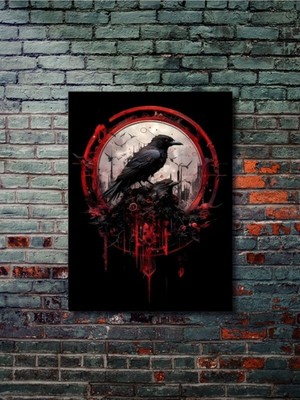 Karga Temalı Özel Tasarım Kağıt Poster, Eşsiz Tasarım Tarih, Mitoloji, Karakter Posterleri,