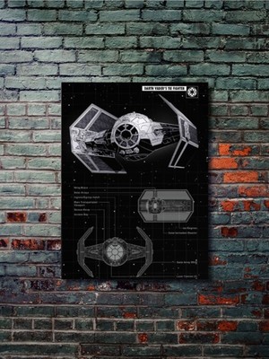 Tie Vader - Star Wars - Gemi Şemaları - Film & Dizi Posterleri, Özel Tasarım Kağıt Poster