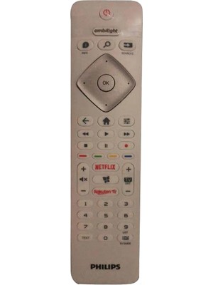 Weko Kl Phılıps Ambılıght Netflıx-Rakuten Tuşlu Beyaz LCD LED Tv Kumanda