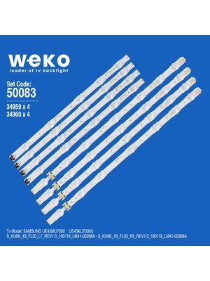 SET-5083 34959X4 34960X4 S_KU6K_43_FL30 8 Adet LED Bar